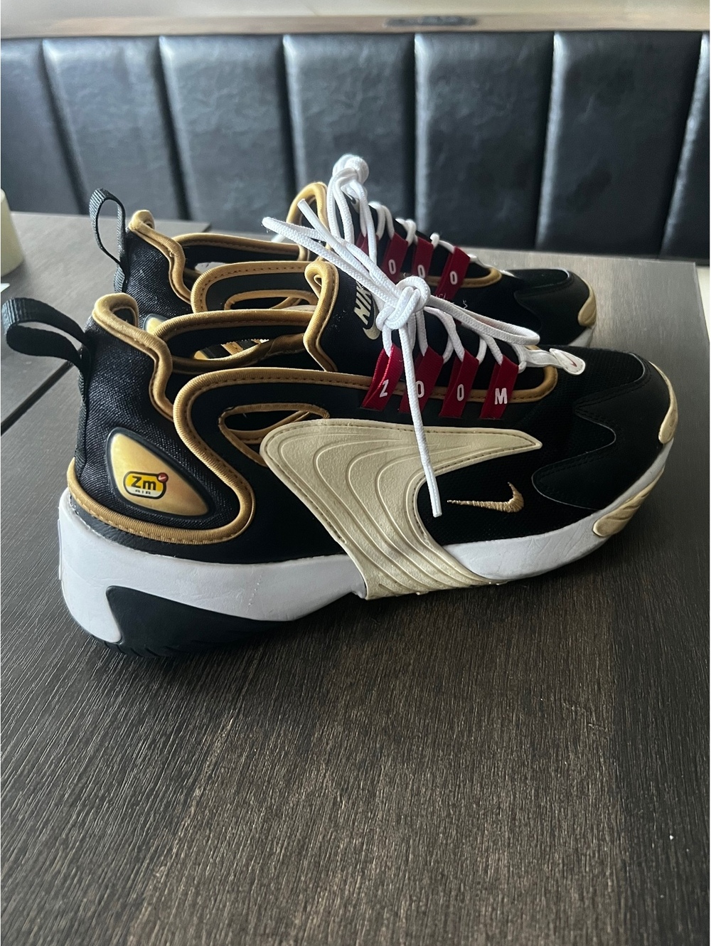 Nike Air Zoom Flight 95 Black/Gold Basketball Shoes – Men’s Size 9